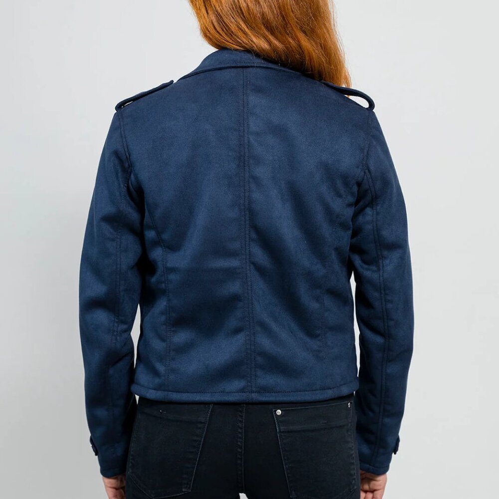 Megan Women's Vegan Faux Leather Jacket - Picture 4 of 5